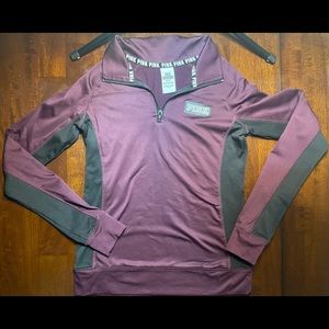 Victoria’s Secret Pink burgundy & black workout top